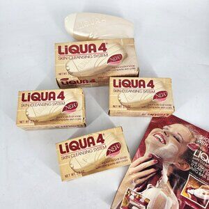 Vintage Liqua 4 Skin Cleansing System Liquid Soap Lot 4 Personal-3 Bath-1 NEW